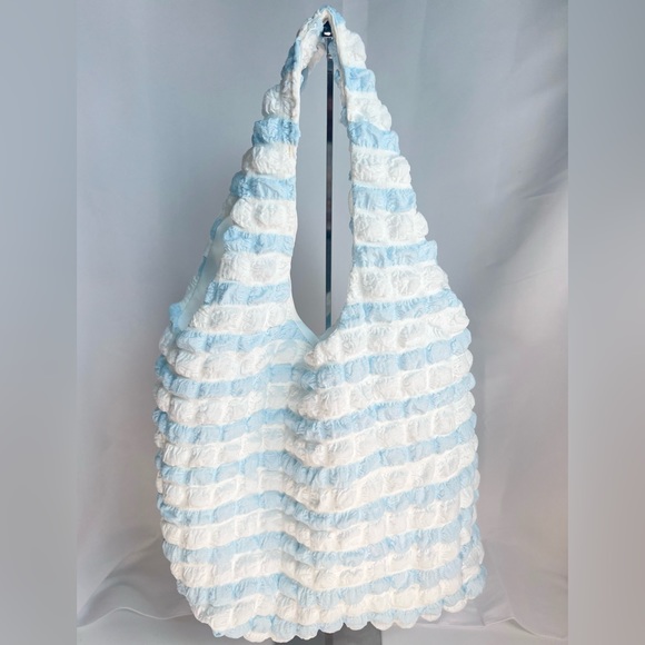 Puffer Tote Bag for Women Quilted Puffy Bubble Hobo Bag Cotton. Nwot - Picture 8 of 10